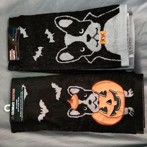 Boston terrier frenchie Halloween towels